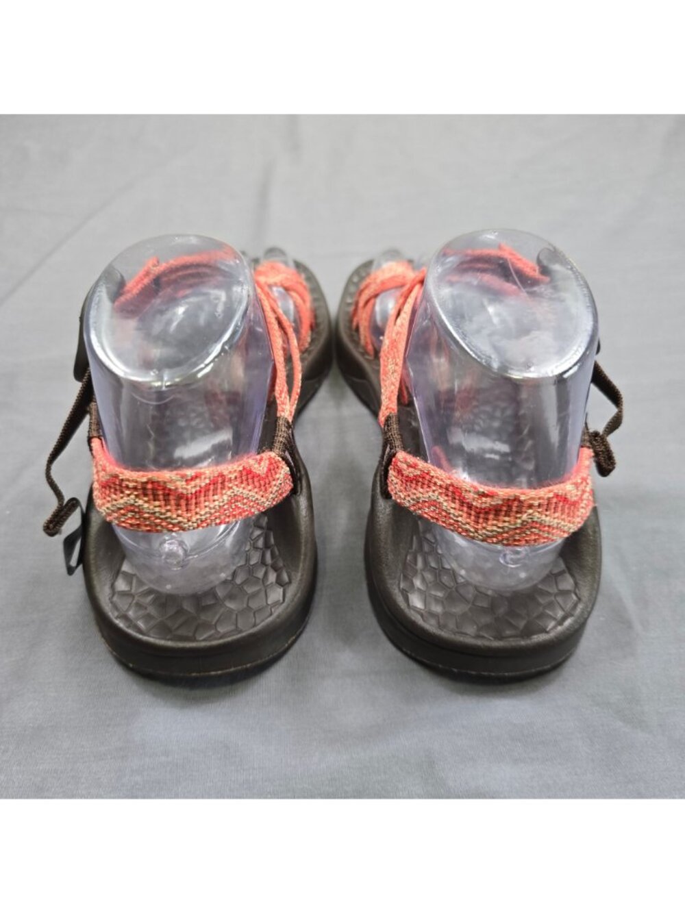 Chaco Womens ZX2 Size 7 Sandals Coral Pink Adjustable Straps - Picture 5 of 8